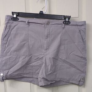 Gloria Vanderbilt Lavender Utility Cuff Shorts
